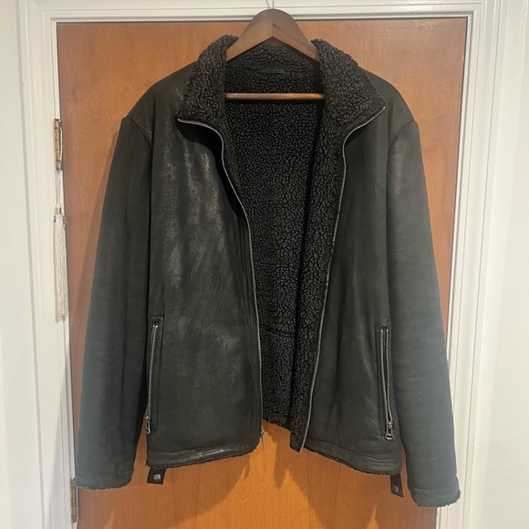 Cole Haan Other - Men’s Cole Haan Black Leather Coat Sz XL